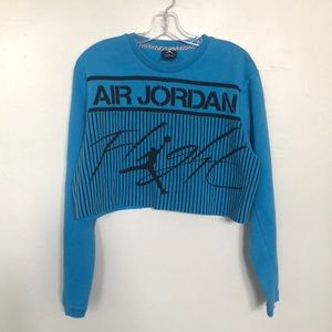 Air Jordan Raw Hem Flight Sweat-crop
